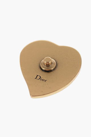 Heart-Shaped Brass Shoulder Strap Charm