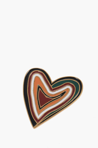 Heart-Shaped Brass Shoulder Strap Charm