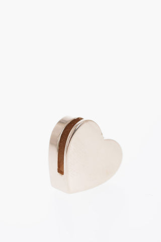 Heart-Shaped Metal Shoulder Strap Charm