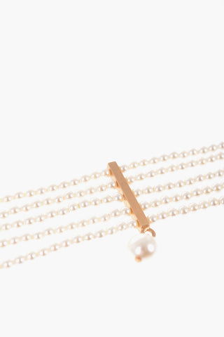 Beads DREAM choker Witn Center Rose