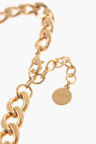 Collana a Catena Effetto Dorato con Maxi Monogram CD