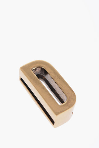 D-Shaped Golden-Effect Charm for Shoulder Strap