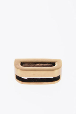 D-Shaped Golden-Effect Charm for Shoulder Strap