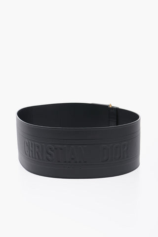 Maxi Leather Waist Belt with Double Golden Buckle 100mm