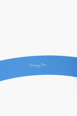 Leather 30 MONTAIGNE Belt with Iridescent Buckle 35mm