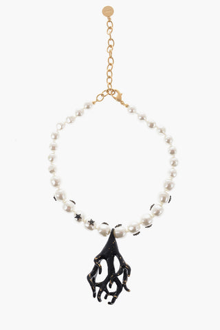 Beads Choker Necklace with Pendant