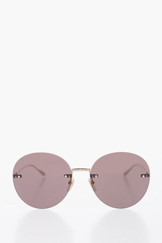 Metal Frame Round Sunglasses Enriched by Removable Pendants