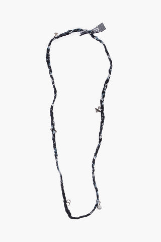 Bandana-Motif Necklace with charms