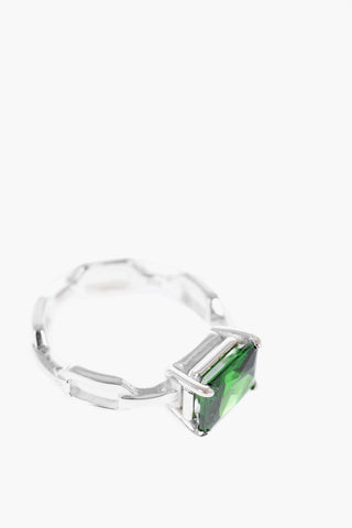 Anello Solitario in Argento con Zircone