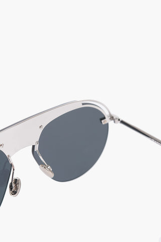 Silver-Tone Frame REVOLUTIOMN Aviator Sunglasses