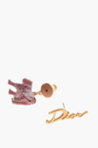 Single Brass Earring with Tiger Pendant