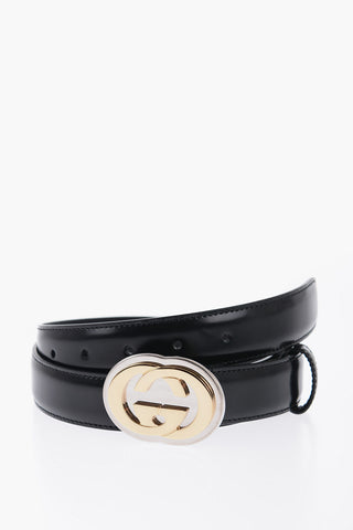 Leather Belt with GG Buckle 30mm