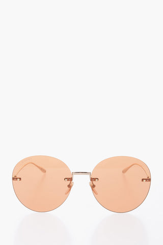 Metal Frame Round Sunglasses Enriched by Removable Pendants