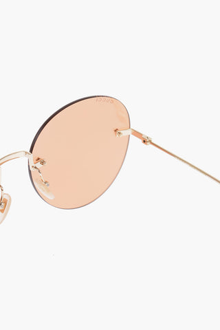 Metal Frame Round Sunglasses Enriched by Removable Pendants