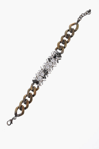 Rhinestones Embellished Chain Bracelet