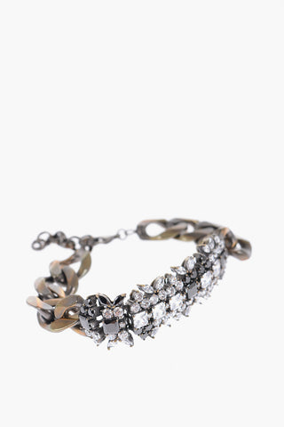 Rhinestones Embellished Chain Bracelet