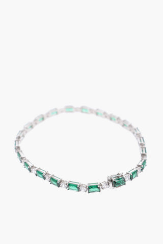 Sterling Silver Tennis Bracelet with Zircons