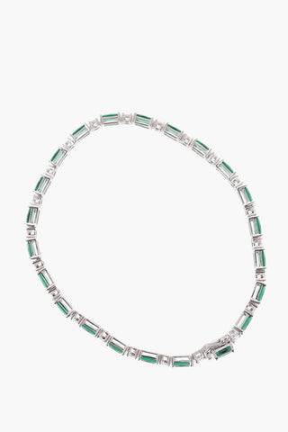 Sterling Silver Tennis Bracelet with Zircons