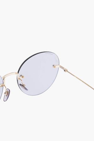 Metal Frame Round Sunglasses Enriched by Removable Pendants