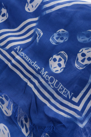 Foulard in Tinta Unita con Teschi All-Over