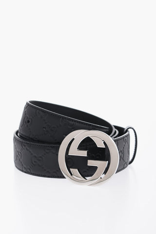 All-Over Engraved Logo Leather Belt 40mm