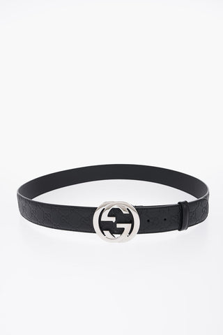 All-Over Engraved Logo Leather Belt 40mm