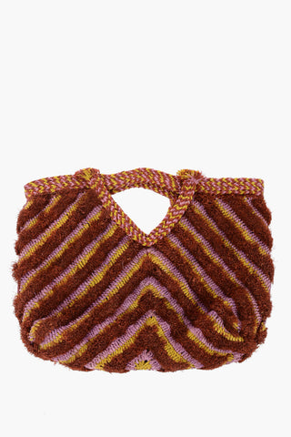  Raffia Hand Bag with Fringes