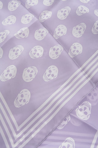 Silk Foulard with All-Over Skulls