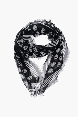 All-Over Skulls Printed BIKER Foulard