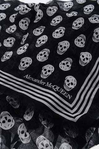 All-Over Skulls Printed BIKER Foulard