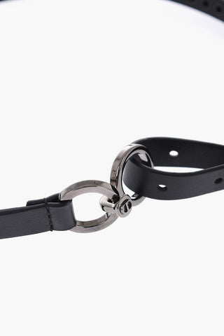 Leather Belt with Eyelets 15mm