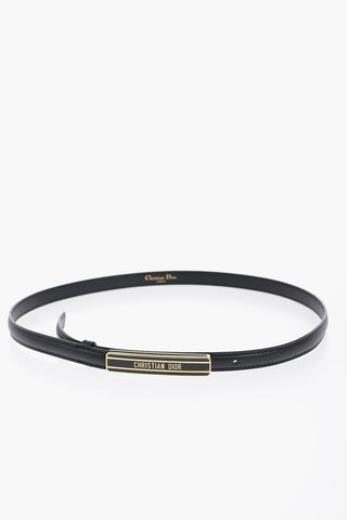 Slim Leather Belt with Golden Closure 20mm