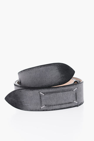 MM11 Faded Effect Leather Belt 4.5cm