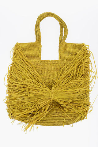 Raffia KIFAFA Shoulder Bag with Fringes