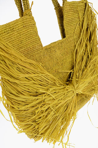 Raffia KIFAFA Shoulder Bag with Fringes