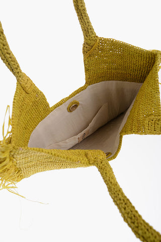 Raffia KIFAFA Shoulder Bag with Fringes