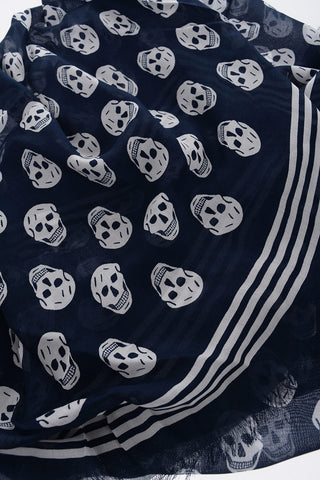 All-Over Skulls Printed BIKER Foulard