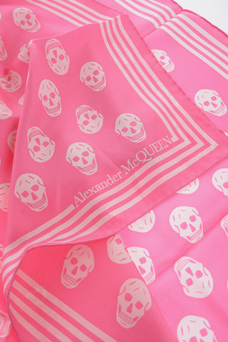 Foulard BIKER in Seta con Stampa Teschi All-Over
