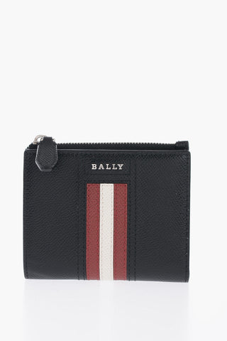 Textured Leather TUNNER Wallet with Bally Stripe Detail