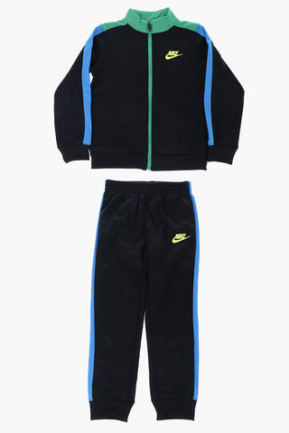 대비 컬러 밴드가 있는 스웨트셔츠와 조거 팬츠 세트