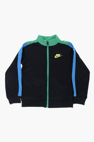 대비 컬러 밴드가 있는 스웨트셔츠와 조거 팬츠 세트