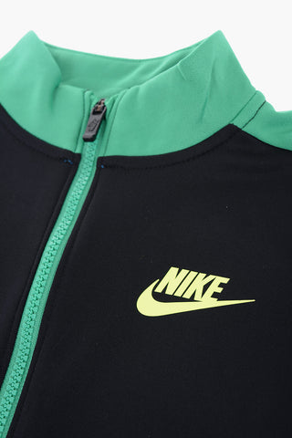 대비 컬러 밴드가 있는 스웨트셔츠와 조거 팬츠 세트