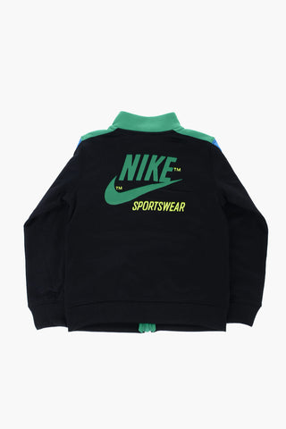 대비 컬러 밴드가 있는 스웨트셔츠와 조거 팬츠 세트