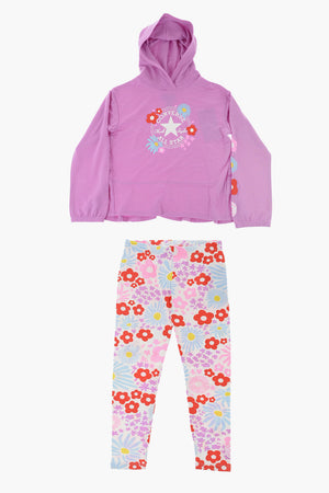 ALL STAR CHCUK TAYLOR Set Felpa e Leggings in Stampa Floreale