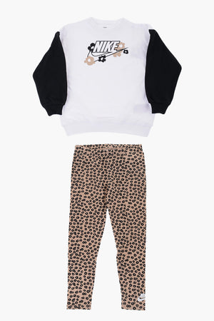 Set Oversized-Sweatshirt und Leggings mit Blumenprint