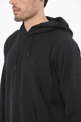 Solid Color Hoodie with Patch Pocket