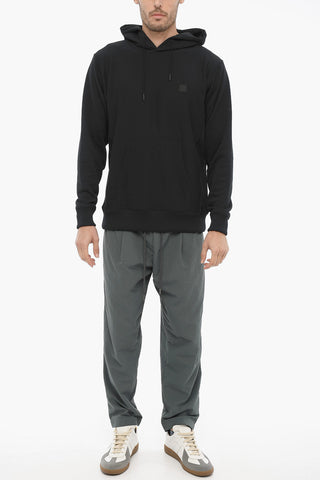 Solid Color Hoodie with Patch Pocket