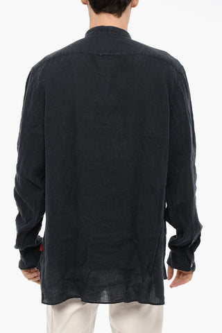 Mandarin Collar Linen Shirt