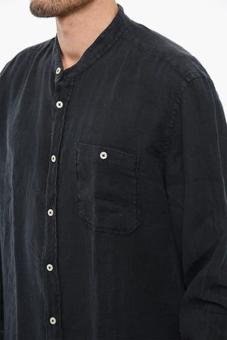 Mandarin Collar Linen Shirt