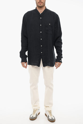 Mandarin Collar Linen Shirt